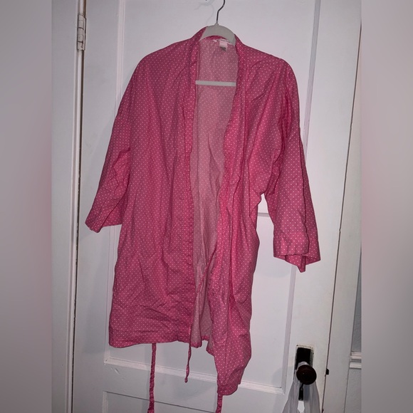 Victoria's Secret Other - Victoria's Secret Pink Polka Dot robe